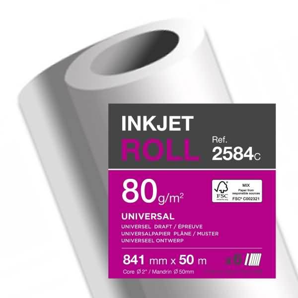 Plotterrolle 2584C 80g 841mmx50m 6 Stück