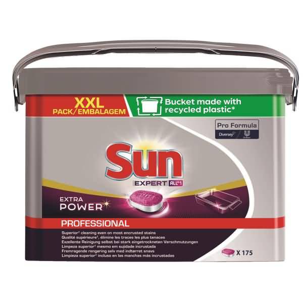 Sun Expert Alles in einem großen rot-grauen Behälterpack mit der Aufschrift „XXL Pack