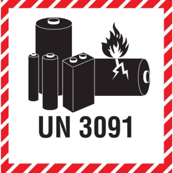 Versandetikett Batterie DR688S UN3091 100x100mm 1000 Stück