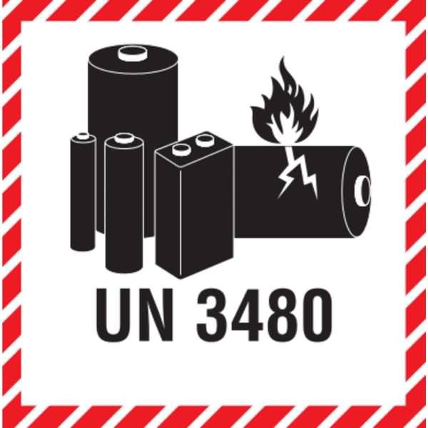 Versandetikett Batterie DR688S UN3480 100x100mm 1000 Stück