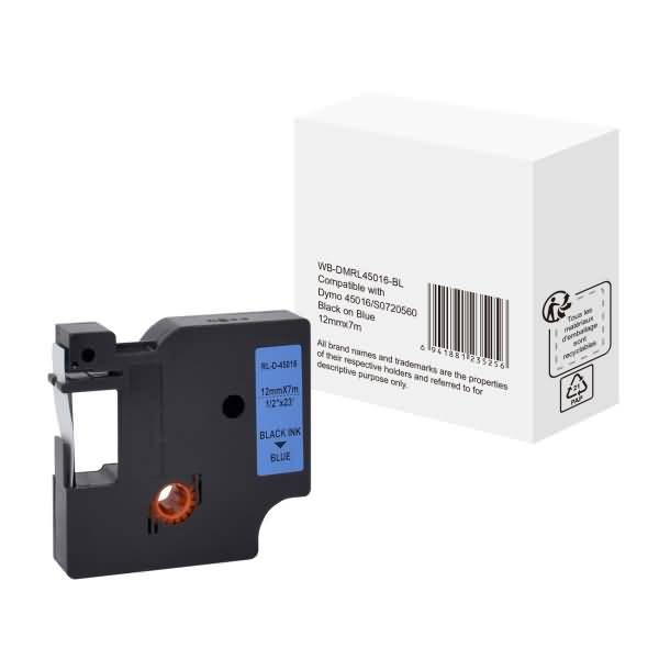 Schriftband wie Dymo S0720560 12mmx7m schwarz auf