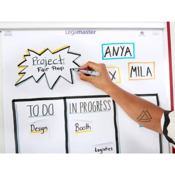 Flipchartmarker effect 4-385026 silbergrau