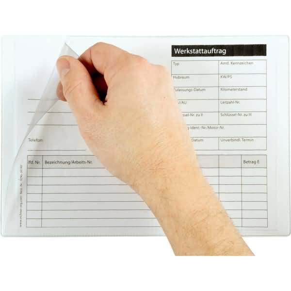 Magnettasche 9218-02985 A5quer transparent 5 Stück