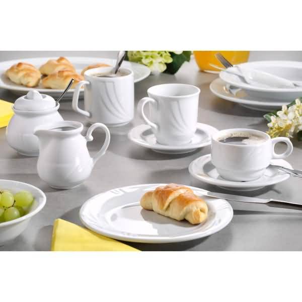 Henkelbecher Arcadia 571-028 300ml weiß 6 Stück