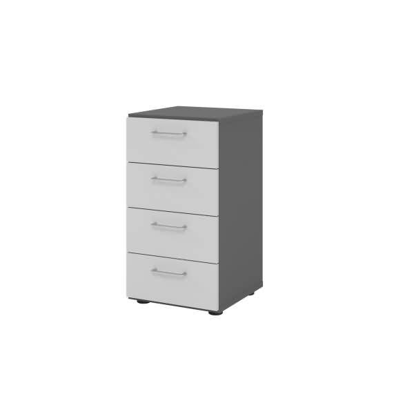 Regal 2OH 4 Schübe graphit/grau