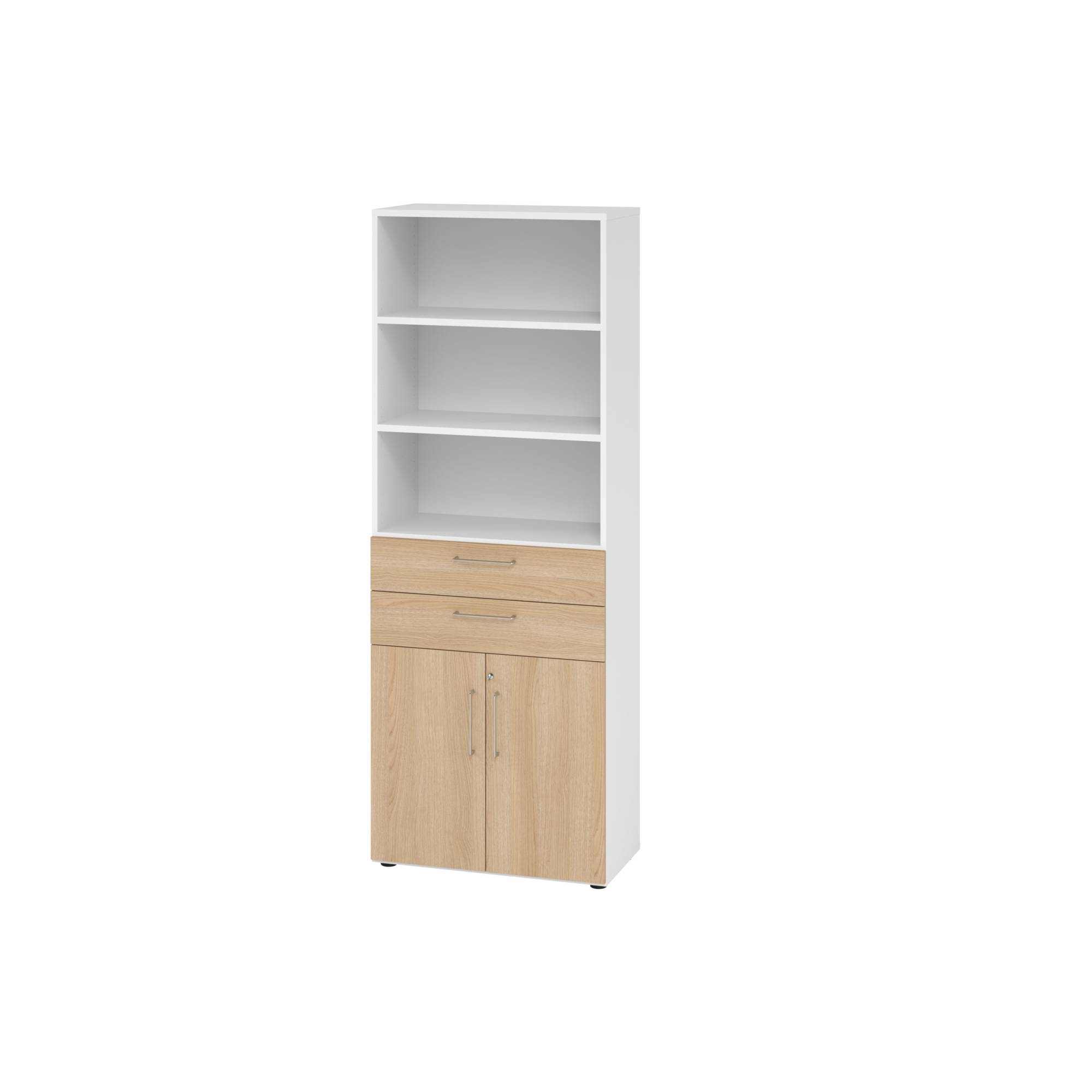 Hammerbacher Kombischrank 6OH ws/Eiche