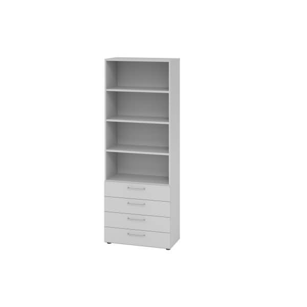 Regal 6OH 4 Schübe grau/grau