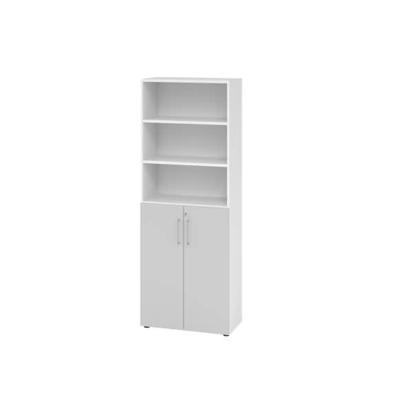 Regal 6OH Türen 3OH weiß/grau