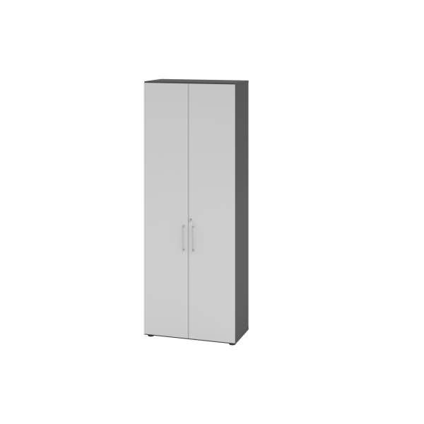 Regal 6OH Türen graphit/grau