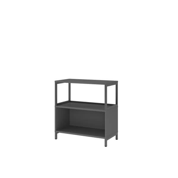 Regal FlexWall 2OH 1offen Sockel graphit