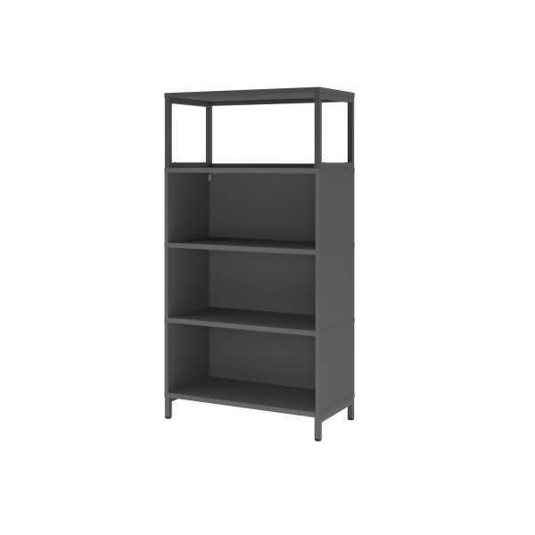Regal FlexWall 4OH 1offen Sockel graphit