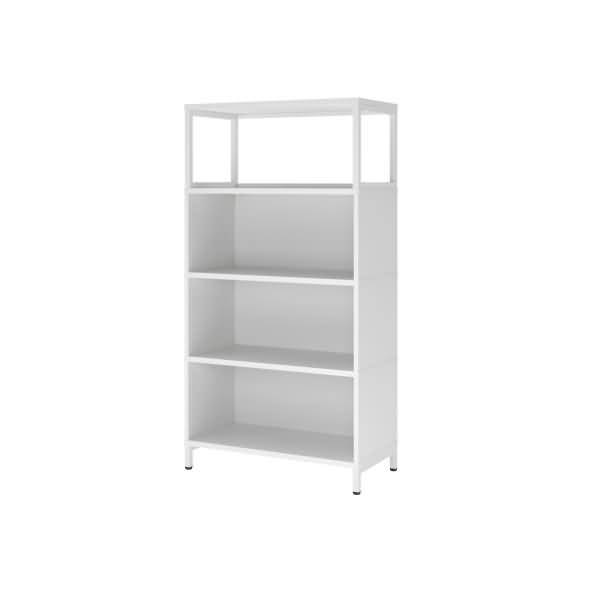 Regal FlexWall 4OH 1offen Sockel weiß