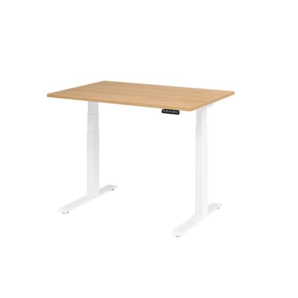 Schreibtisch el 120x80cm weiß/eiche