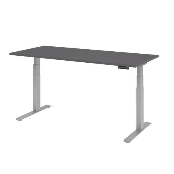 Schreibtisch el 180x80cm silber/grauaphit