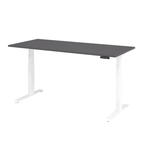 Schreibtisch el 180x80cm weiß/graphit