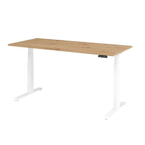 Schreibtisch el 180x80cm weiß/asteiche