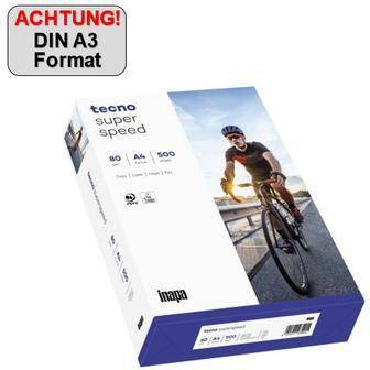 inapa tecno Kopierpapier superspeed 2100011540 A3 weiß 500 Bl./Pack.