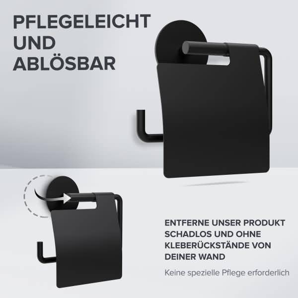 Toilettenpapierhalter Heroya 81003856 schwarz