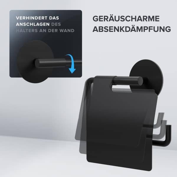 Toilettenpapierhalter Heroya 81003856 schwarz