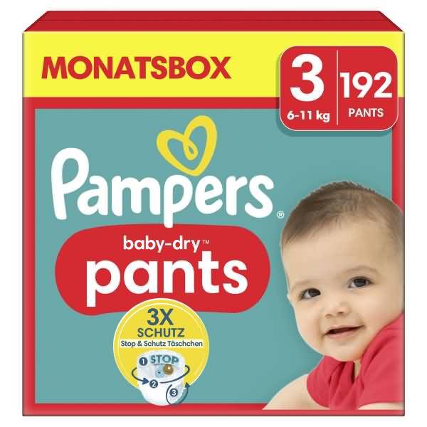 Pants Baby Dry 40710678 Gr.3 Midi 192 Stück