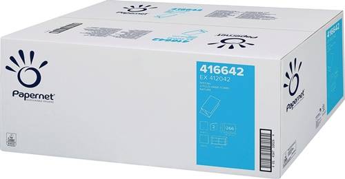 NORDVLIES GmbH Falthandtuch 2-lag.weiß L.ca.240 mmxB.ca.230mm PAPERNET 416642