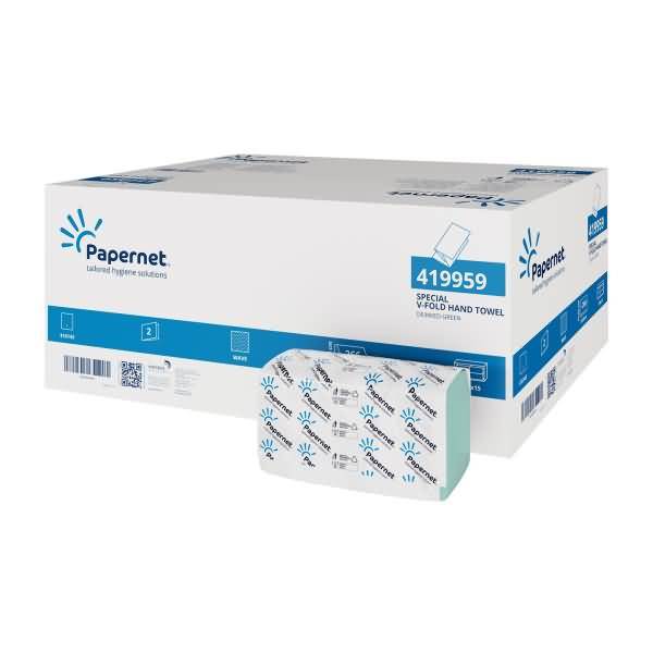 Falthandtuch 419959 2-lagig 24x23cm grün 15x266 Stück