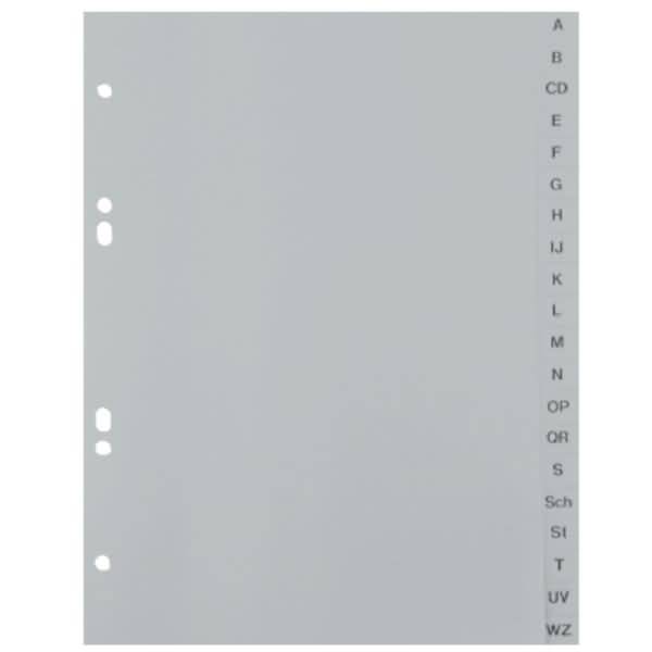 Register 325 A5 20tlg A-Z grau