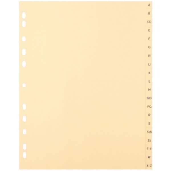 Register 3604 A4 halb 20tlg A-Z chamois