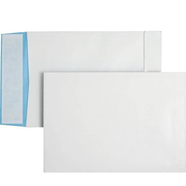 Faltentasche 00014347 C4 haftklebend 130g weiß/blau 125 Stück