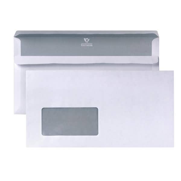 Briefumschlag 02239144 125x235mm selbstklebend 80g mFe weiß 1000 Stück