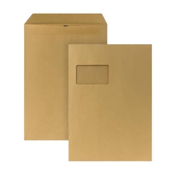 Versandtasche 05270336 C4 mit Fenster selbstklebend braun 250 Stück