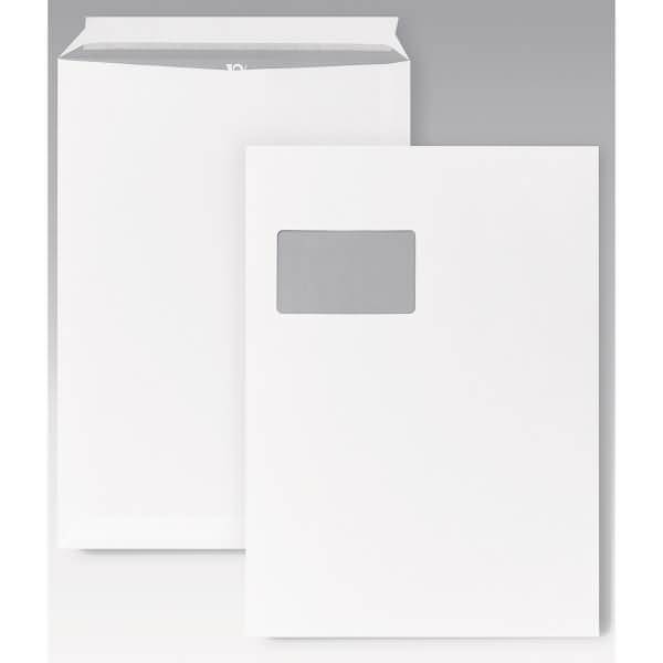 Versandtasche 05270358 C4 mit Fenster haftklebend weiß 250 Stück