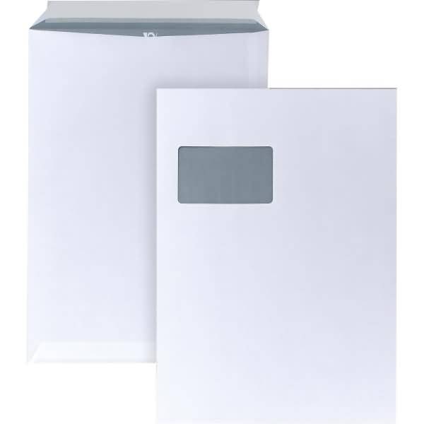 Versandtasche 05270478 C4 90g mit Fenster haftklebend weiß 250 Stück