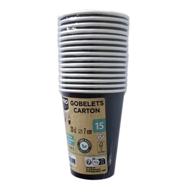 Pappbecher 89111I 0,2l schwarz 15 Stück