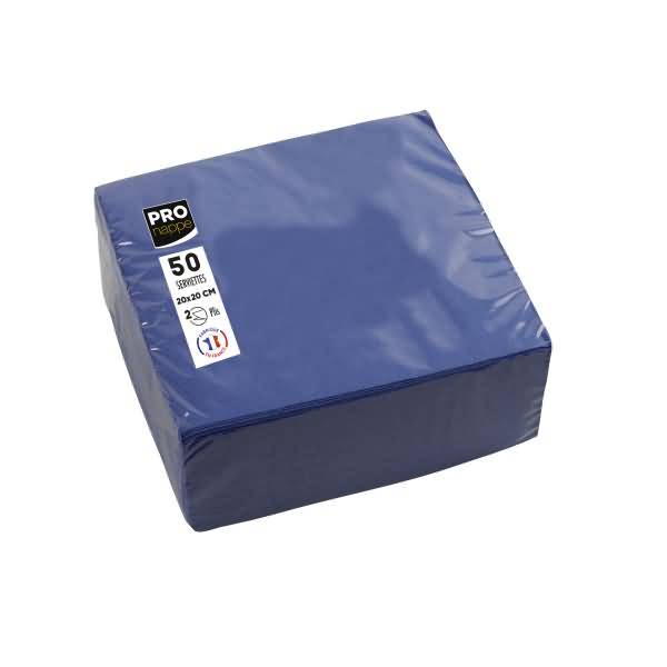 Serviette SV622010I 20x20cm mittelblau 50 Stück