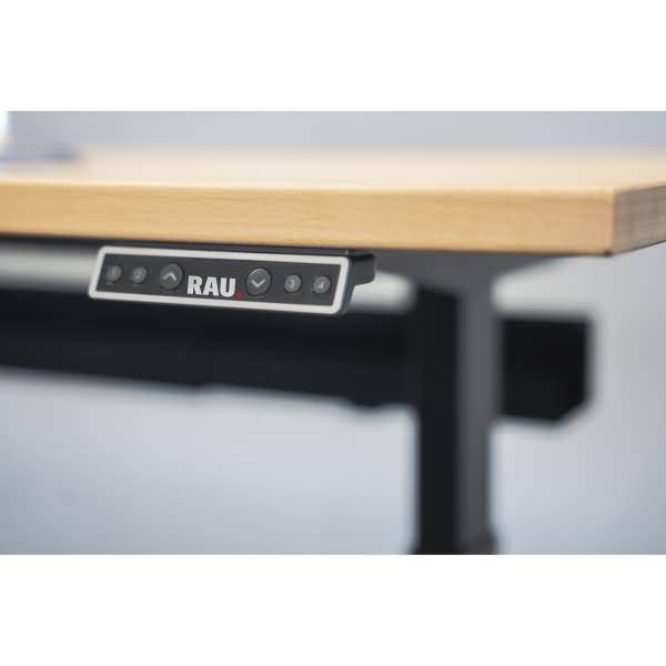 Schreibtisch adlatus 100 1500x800x650-1300 B-Platte schwarz