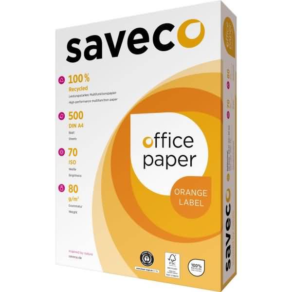 Saveco Kopierpapier Orange Label 100000003 A4 80g ISO 70 500 Blatt