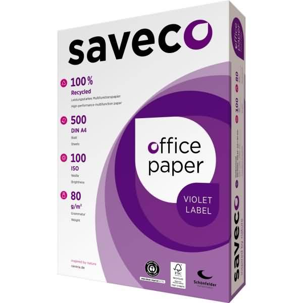 Saveco Kopierpapier Violet Label 100000005 A4 80g ISO 100 500 Blatt