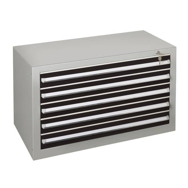 Schubladenblock 36315 60cm 5 Schübe lichtgrau/schwarz