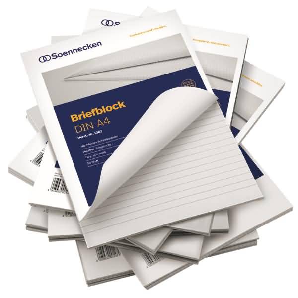 Briefblock 2307 DIN A4 gelocht kariert 50 Blatt weiß