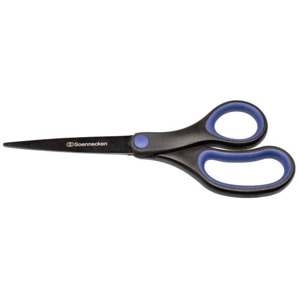 Schere 3439 20,4cm Softgrip schwarz/blau