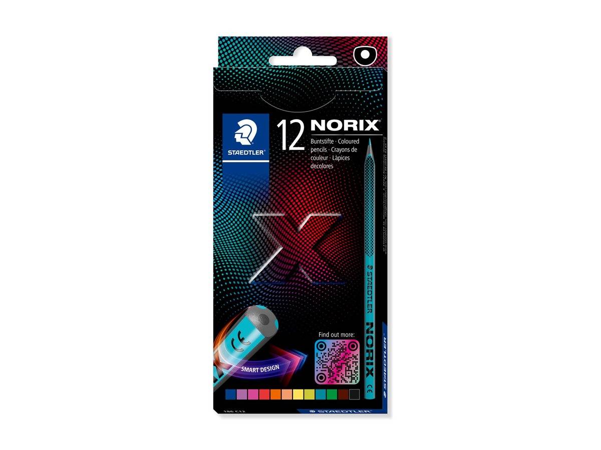 STAEDTLER Norix 186 - Farbstift - verschiedene Farben (Packung mit 12)