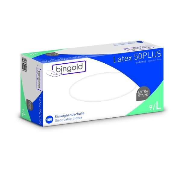 Einweghandschuh Latex 50PLUS 604219 L natur 100 Stück