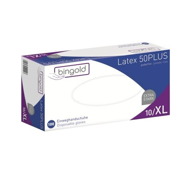 Einweghandschuh Latex 50PLUS 604220 XL natur 100 Stück