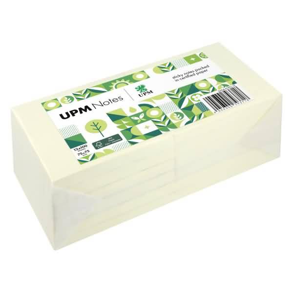 Notes Haftnotiz 5654-01PG-12 75x75mm 100 Blatt gelb 12 Stück