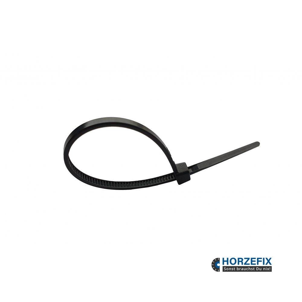HorzeFix Kabelbinder Schwarz Set 100 Stück 4,8 x 380mm UV-Beständig Temperaturbeständig