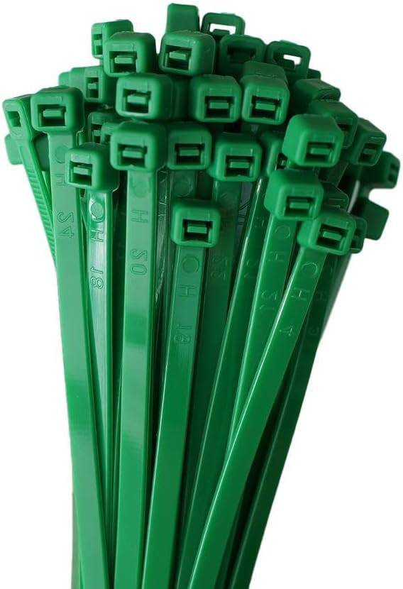 HorzeFix Kabelbinder Grün Set 100 Stück 2,5 x 60mm UV-Beständig Temperaturbeständig