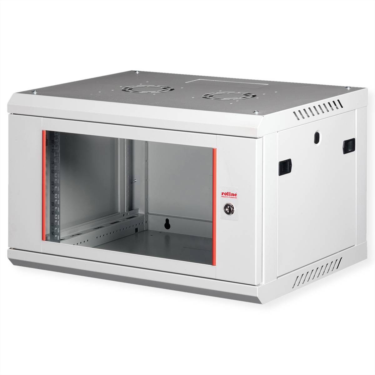 Roline Basic Plus - Gehäuse Netzwerkschrank - 600x450 BxT - geeignet für Wandmontage - RAL 7035, Hellgrau - 6U - 48.3 cm