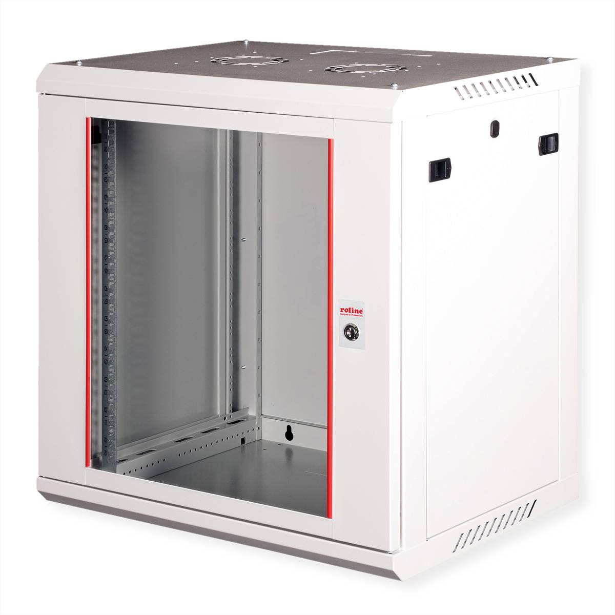 Roline Basic Plus - Gehäuse Netzwerkschrank - 600x450 BxT - geeignet für Wandmontage - RAL 7035, Hellgrau - 12U - 48.3 c