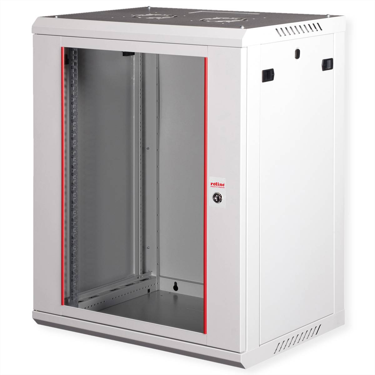Roline Basic Plus - Gehäuse Netzwerkschrank - 600x450 BxT - geeignet für Wandmontage - RAL 7035, Hellgrau - 15U - 48.3 c